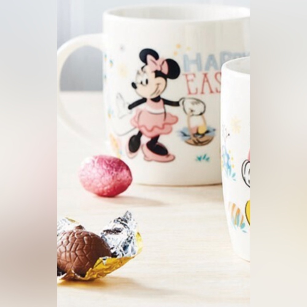 Disney Minnie Mouse Happy Easter Ceramic coffee Mug Floral Basket Eggs ceramic